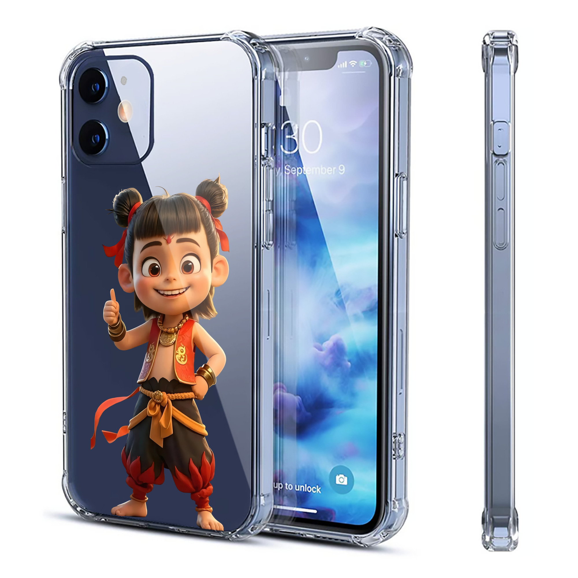 （画像用） Ne Zha 2 ナタ 魔童の大暴れ 【iPhone 12シリーズ対応】透明スマホケース（クリアソフトケース）